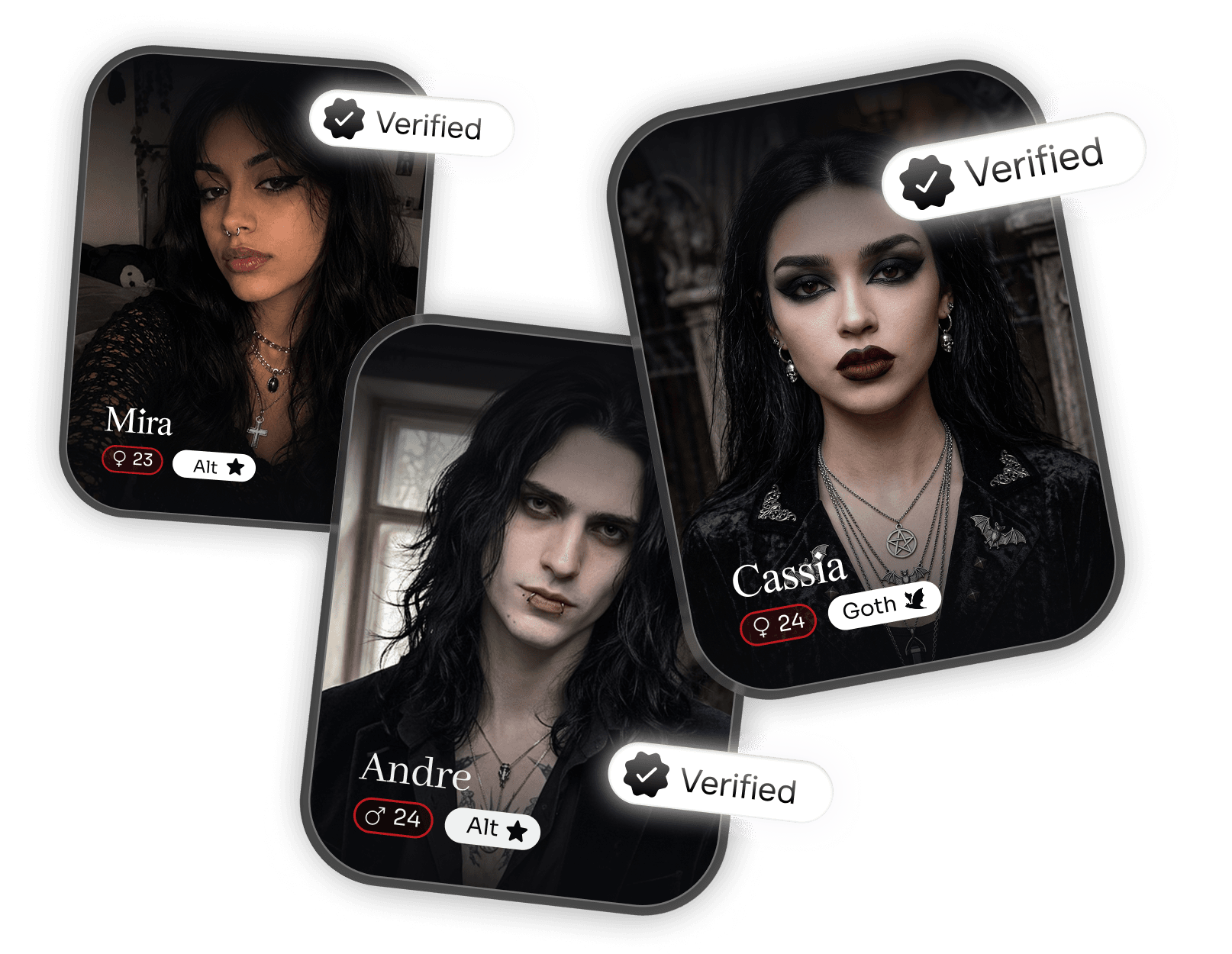 Verified profile cards
